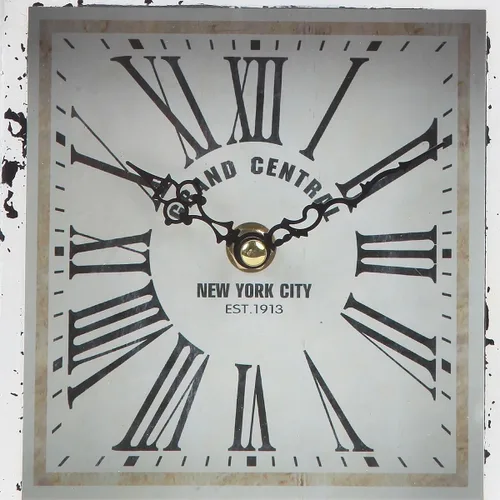 Vista 3 de Lily's Home Reloj de manto estilo estación de tren Grand Central de inspiración vintage, silencioso sin tictac con movimiento de cuarzo, se adapta a