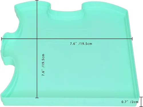 Vista 2 de 8 bandejas apilables con forma de rompecabezas, incluye rompecabezas de 1000 piezas, organiza rompecabezas de hasta 1500 piezas (azul)