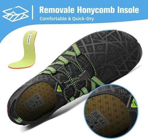Vista 3 de Mishansha - Zapatos de agua para hombres y mujeres, secado rápido, para natación, buceo, surf, deportes acuáticos, piscina, playa, senderismo, yoga.