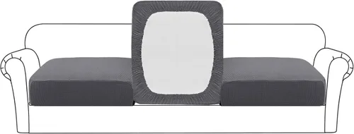 Vista 60 de Flamingo P Funda de cojín elástica de alta estiramiento para asiento de sofá, protector de muebles para sofá, funda de sofá suave y flexible