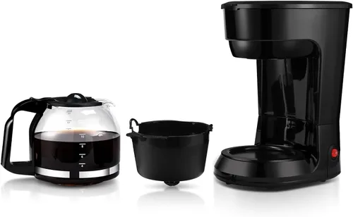 Vista 4 de LovingStar Cafetera de goteo de 12 tazas, apagado automático, control de temperatura, 1.8L, color negro