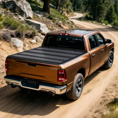 Vista 9 de OEDRO Cubierta rígida de cuádruple plegable para Dodge Ram 1500 2009-2018, para Ram 1500 Classic 2019-2024 con caja de 5.7 pies sin Rambox