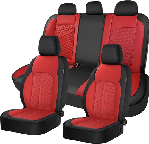 Vista 36 de Coverado Fundas universales de cuero para asientos delanteros, paquete de 2 fundas de asiento para SUV, camioneta, sedán, interior de vehículos