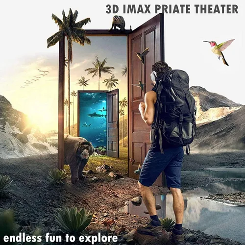 Vista 6 de 3D Headset VR Glasses 360Movie Game Viewer wRemote Teen Boy Girl Adult Gift Compatible for iPhone 14 13 12 11 Pro Mini SE X XR XS 8 7 Samsung Galaxy
