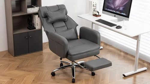 Vista 9 de Silla ejecutiva de oficina, silla de oficina para juegos de computadora, respaldo alto, silla de escritorio ajustable para el hogar, silla giratoria