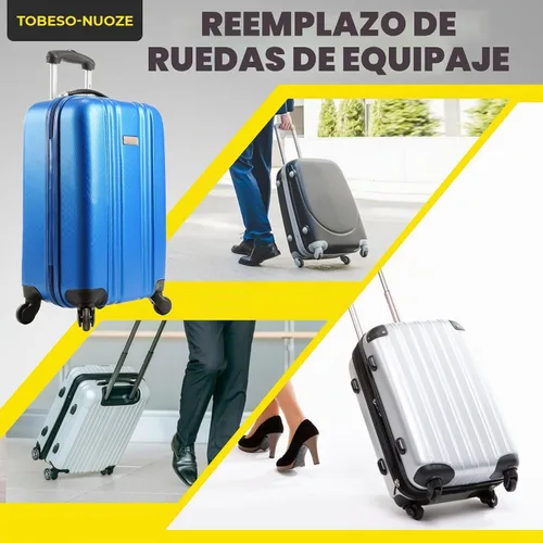 Vista 8 de Ruedas de equipaje de repuesto para maleta, ruedas de repuesto para reparación de ruedas de equipaje (H041-S- un par)