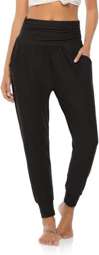 Vista 2 de DIBAOLONG Pantalones de yoga para mujer, pantalones deportivos holgados para ejercicio, pantalones cómodos de descanso con bolsillos