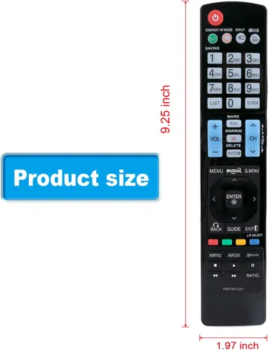 Vista 3 de AKB73275675 Reemplazo de control remoto compatible con LG LED LCD Smart TV Plasma HDTV AKB74115501 42CS570 37LH30 37LH265HUB 37LH265HUA 37LH265H
