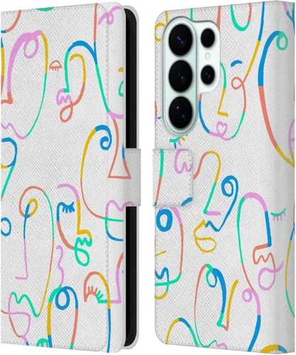 Vista 258 de Head Case Designs Officially Licensed Ninola Brushstrokes Multi Colorful Leather Wallet Case Compatible with Samsung Galaxy A07 4G