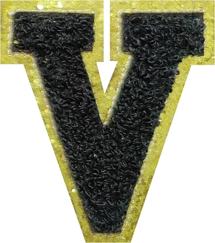 Vista 40 de 4 parches de letras de felpilla negra, parches de letras termo-adhesivas de 2.2", parches de letras de felpilla para ropa (S)