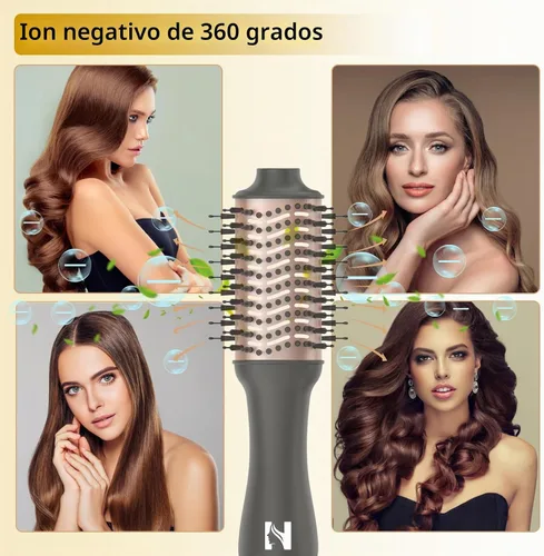 Vista 3 de Nicebay Cepillo secador de pelo, cepillo secador de pelo para mujer, estilo rápido, cepillo de soplado de un solo paso con pantalla