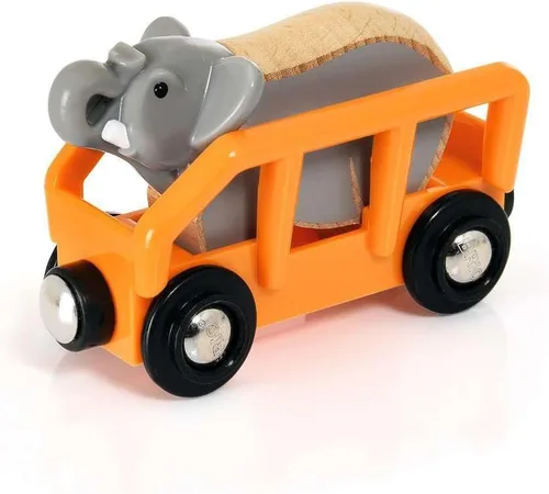 Vista 5 de BRIO World 33960 Safari Adventure Set - Juego de tren de juguete de madera con certificación FSC de 26 piezas para niños a partir de 3 años Juego