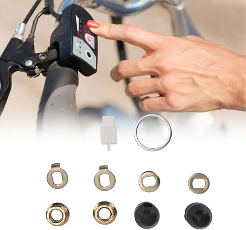 Vista 3 de VBESTLIFE Tuerca del motor, arandela de motor de acero con eje de 0.551 in bicicletas eléctricas Scooter Accesorio