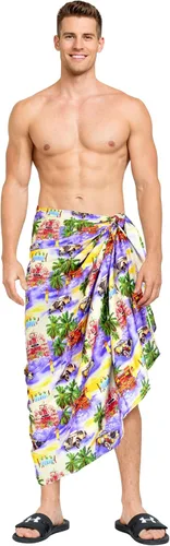 Vista 6 de LA LEELA Men's Sarong Bath Wraps Swim Pareo