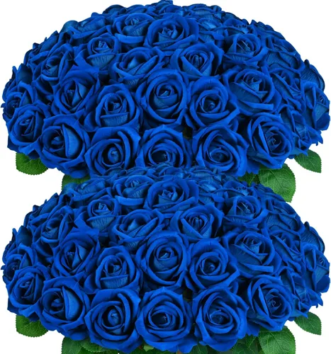 Vista 16 de 50 flores artificiales de rosas negras, ramo de rosas falsas de terciopelo