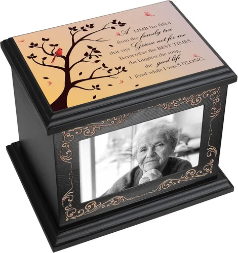 Vista 15 de Urnas de cremación para cenizas humanas de adultos, masculinas o femeninas, urnas conmemorativas funerarias para cenizas con marco para fotos, caja