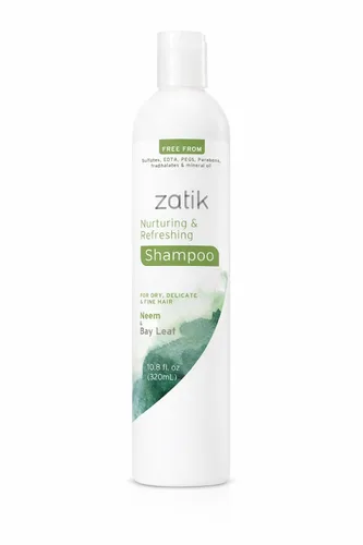 Vista 10 de Zatik Naturals - Champú hidratante profundo con coco y caléndula - Vegano, biodegradable, pH equilibrado, para cabello teñido y seco, libre