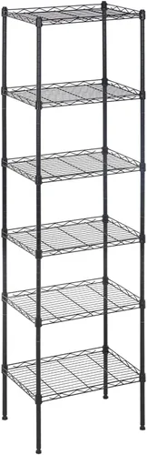 Vista 13 de BestOffice Estantes de almacenamiento de 5 estantes, estantería ajustable, estantes de metal, 11.6 pulgadas de profundidad x 21.5 pulgadas de ancho
