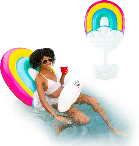 Vista 7 de BigMouth Saddle Style Pool Floatie, Inflatable Ride-On Seat - Straddle, Sit, Then Float