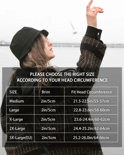 Vista 5 de Zylioo Sombrero de pescador XXL de gran tamaño para hombre, XL, reversible, moderno, sombrero de pescador, sombrero de sol de viaje grande de doble