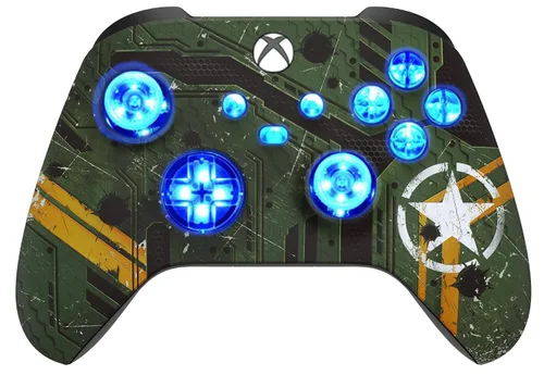 Vista 26 de Silent Modz Custom Modded Controller 7 LED Colors Trigger Stopper w/Pro Grips compatible with Xbox Series S, Xbox Series X, Xbox One, and Windows