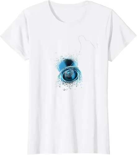 Vista 16 de Shattered Yo Yo - Camiseta de diseño azul impresionante, Negro, S