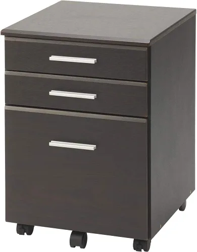 Vista 16 de Nakabayashi AMD-8045-DM - Escritorio de oficina, 31.496 x 17.717 in, grano de madera oscura