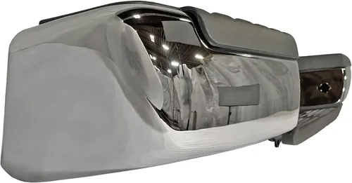 Vista 4 de Acero cromado, conjunto completo de parachoques trasero para Nissan Frontier 1998, 1999, 2000, 2001, 2002, 2003, 2004, NI1102136