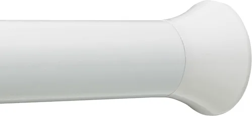 Vista 7 de Amazon Basics Barra de cortina de tensión de resorte resistente ajustable, sin perforación/sin agujeros, 54-90 pulgadas, negro, remate clásico