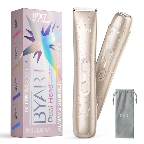 Vista 11 de Maquinillas de afeitar eléctricas para mujer, recortadora de vello corporal y facial 2 en 1, uso húmedo y seco, afeitadora inalámbrica para piernas
