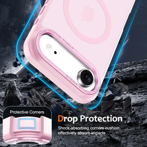 Vista 962 de Anuck - Funda magnética para iPhone 11 compatible con MagSafe, carcasa trasera mate translúcida dura, borde de TPU, delgada, resistente a impactos
