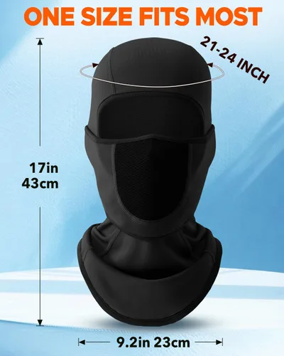 Vista 7 de Pasamontañas con diseño movible para hombres y mujeres, forro polar para invierno, para clima frío, esquí, trabajo al aire libre