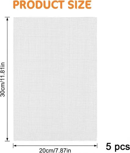 Vista 2 de RAHHLIZS 5 hojas Fursuit Eye Mesh 11.81x7.87in White Buckram Mesh