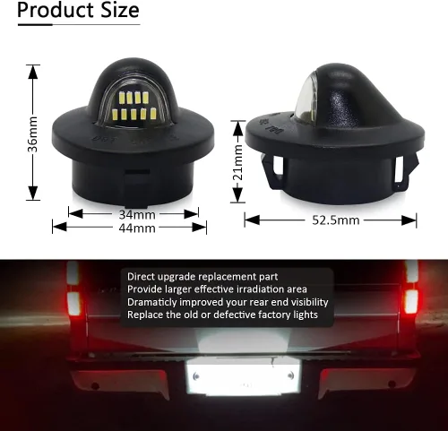 Vista 5 de Bestview Conjunto de luces LED para matrícula compatible con camioneta F150 F250 F350 F450 F550 Superduty Ranger Explorer Bronco Excursion