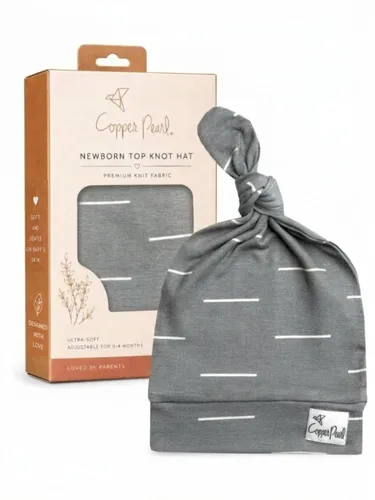 Vista 153 de Gorro de bebé con nudo superior elástico suave "Fern" por Copper Pearl