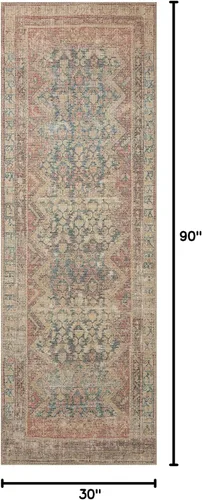 Vista 29 de Loloi Angela Rose Aubrey Collection AUB-02 - Alfombra decorativa de 2 pies 3 pulgadas x 3 pies 9 pulgadas, altura de pelo 0,19 pulgadas, diseño