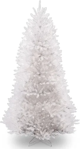 Vista 5 de National Tree Company Árbol de Navidad artificial completo, blanco, abeto Dunhill, incluye soporte, 6.5 pies