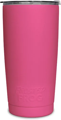 Vista 6 de Frosted Frog Vaso negro de 20 onzas con aislamiento al vacío con popote de acero inoxidable