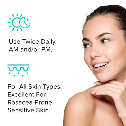 Vista 4 de ClarityRx Take It Easy - Suero facial calmante, tratamiento natural antienrojecimiento a base de plantas para pieles sensibles y rosácea