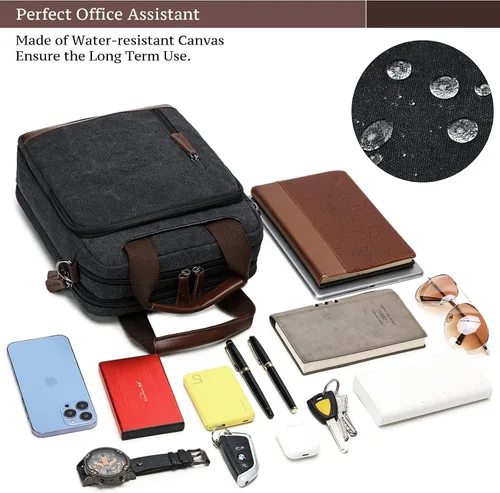 Vista 5 de mygreen Pequeño bolso cruzado de lona para el hombro, bolso de mensajero, bolso de trabajo