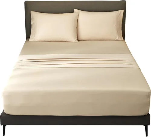 Vista 19 de HYPREST Juego de sábanas de bolsillo extra profundo tamaño King, se ajusta a colchones de 18"-24" de profundidad - Juego de sábanas de algodón 100%