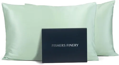 Vista 18 de Fishers Finery Funda de almohada de seda de morera 100% pura de 25mm (Rojo King)