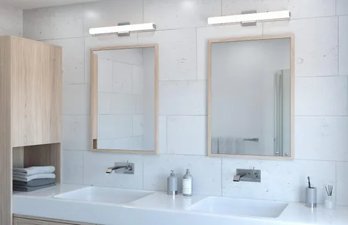 Vista 2 de Sonneman SON2432.13 DT - Barra de baño LED de transición, apliques de pared, peltre, níquel, plata