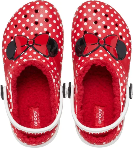 Vista 2 de Crocs Zuecos y pantuflas unisex de Disney con forro clásico para niños, zapatos y pantuflas de Mickey y Minnie Mouse