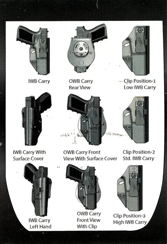 Vista 3 de Orpaz - Funda multiusos IWB/OWB, izquierda o derecha para Glock 43