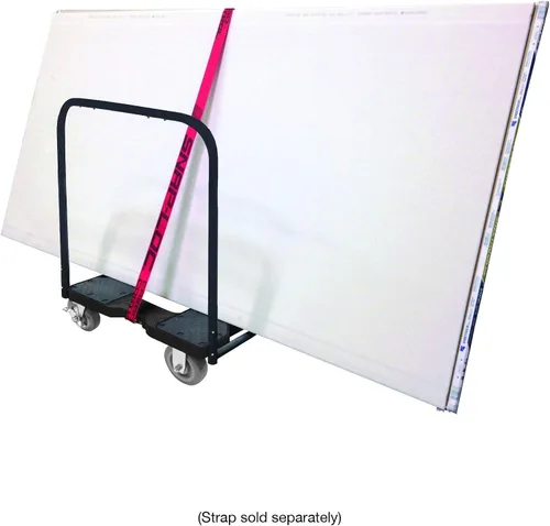 Vista 8 de SNAP-LOC Carrito de panel de alta resistencia de 1800 libras negro con marco de acero, ruedas de 6 pulgadas, barras de panel y accesorio de correa