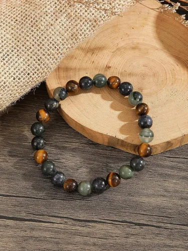 Vista 91 de Crystal Vibe Pulseras de cuentas de 0.315 in para mujeres y hombres, pulseras de cristal con piedras preciosas naturales, tamaño elástico ajustable