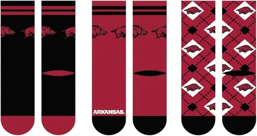 Vista 2 de Strideline Calcetines de vestir de la NCAA para hombre, colección Campus, paquete de 3, talla única