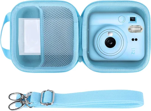 Vista 13 de Lebakort Funda de almacenamiento compatible con cámara instantánea Fujifilm Instax Mini 12/11 (funda rosa rubor)