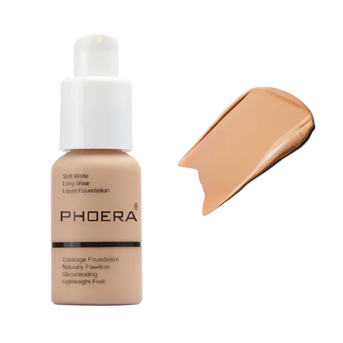 Vista 9 de PHOERA - Base de maquillaje mate, corrector de control de aceite, maquillaje impermeable de larga duración, base de cobertura completa